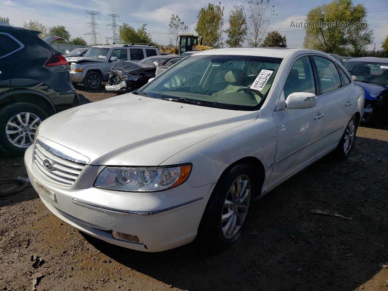 2008 Hyundai Azera Se White vin: KMHFC46F18A290481