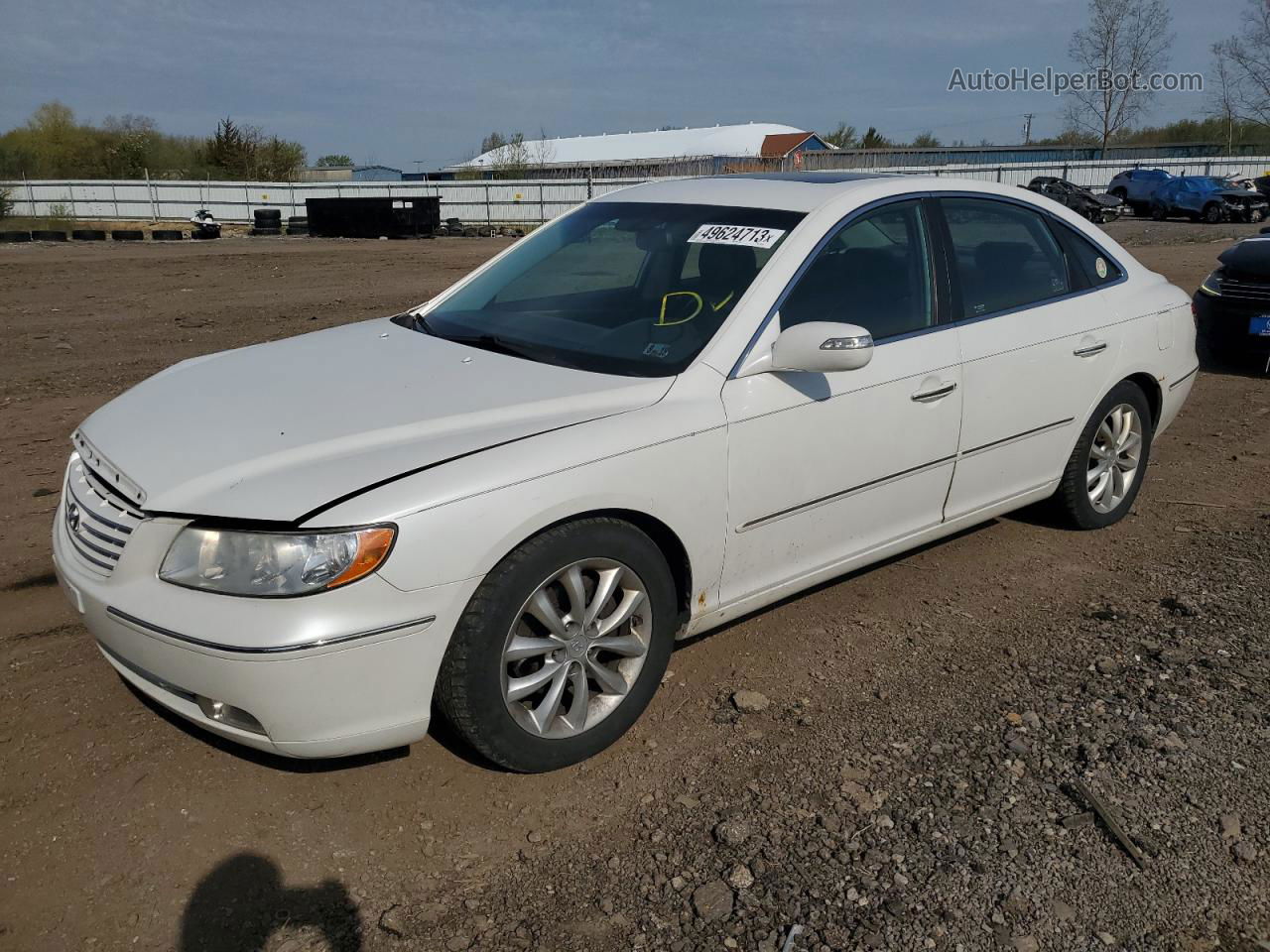 2008 Hyundai Azera Se White vin: KMHFC46F28A254119