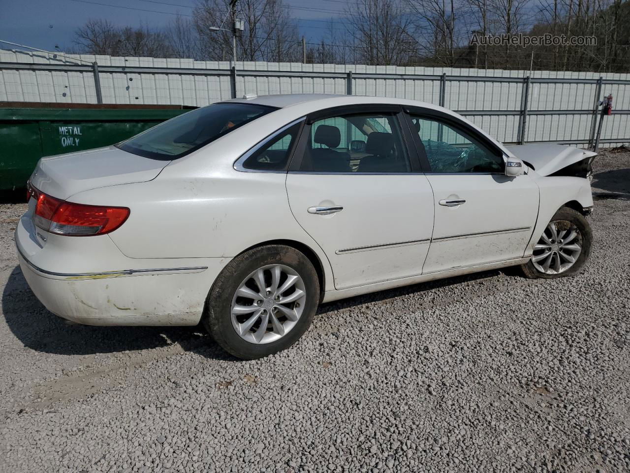 2008 Hyundai Azera Se White vin: KMHFC46F48A290586