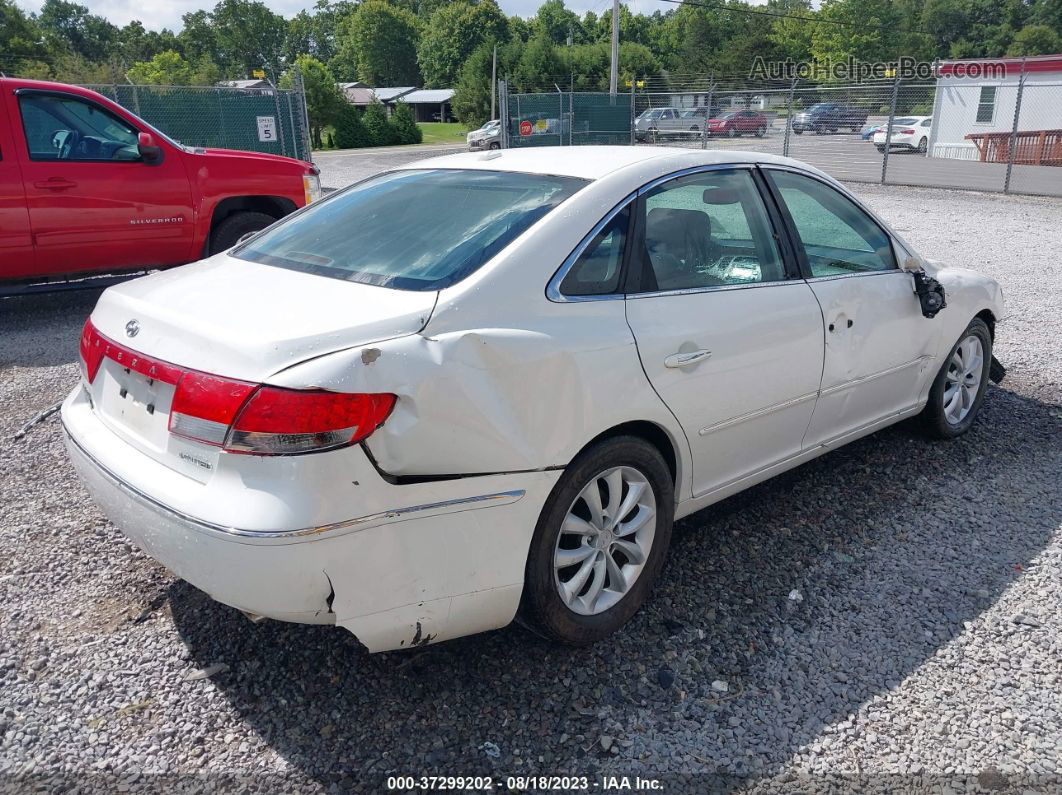 2008 Hyundai Azera Limited White vin: KMHFC46F58A310408