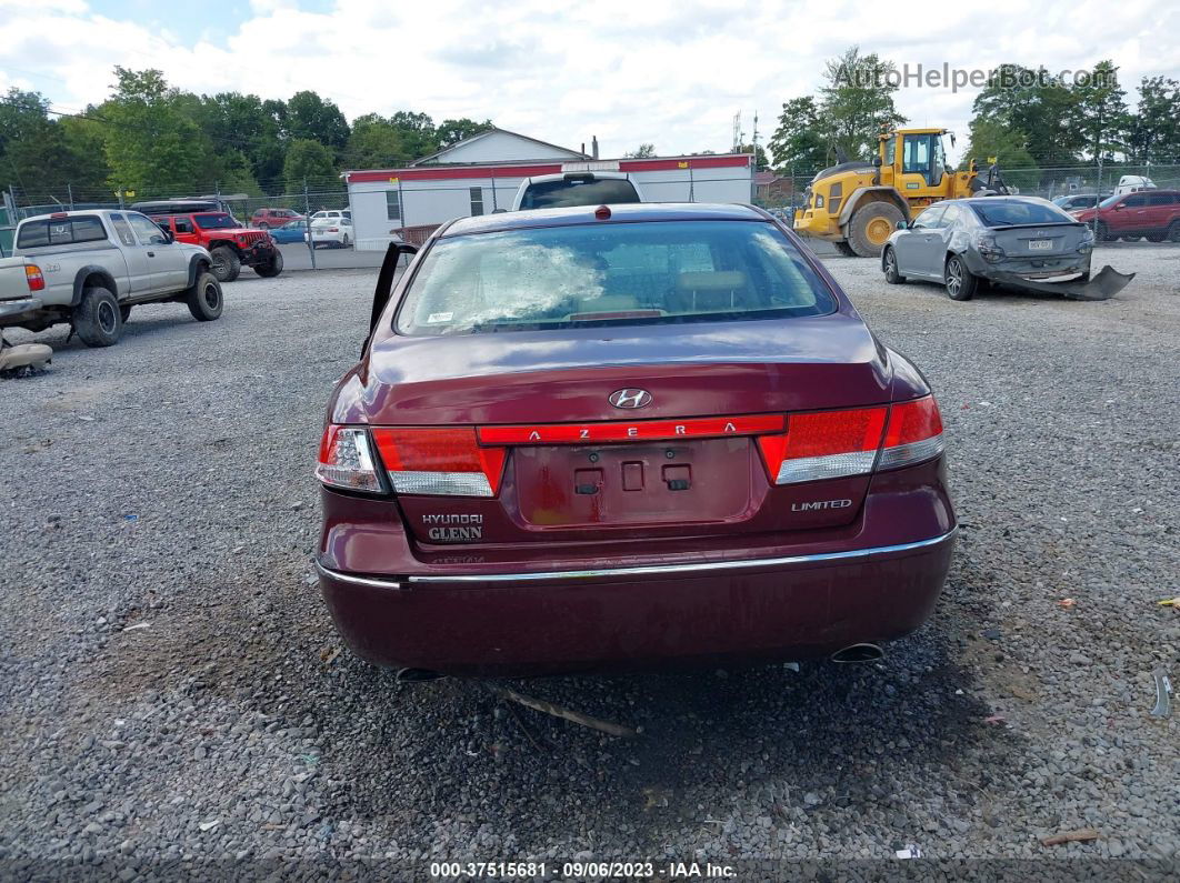 2008 Hyundai Azera Limited Burgundy vin: KMHFC46F88A313268