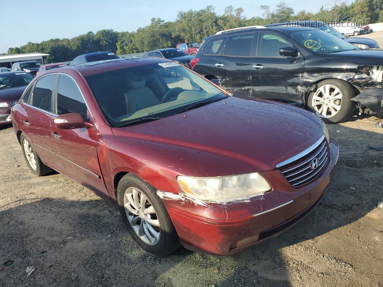 2008 Hyundai Azera Se Burgundy vin: KMHFC46FX8A319380