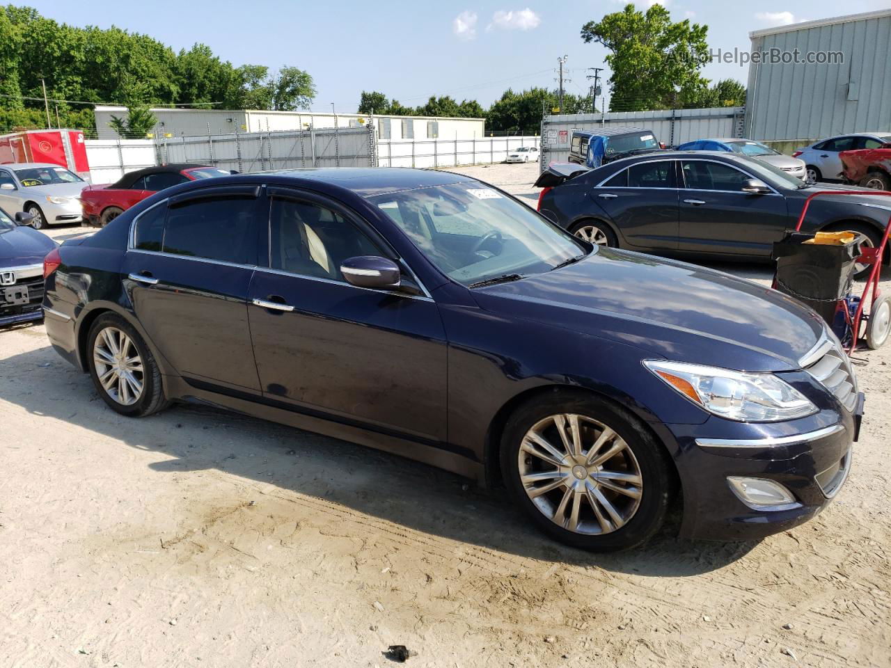 2013 Hyundai Genesis 3.8l Синий vin: KMHGC4DD0DU224731