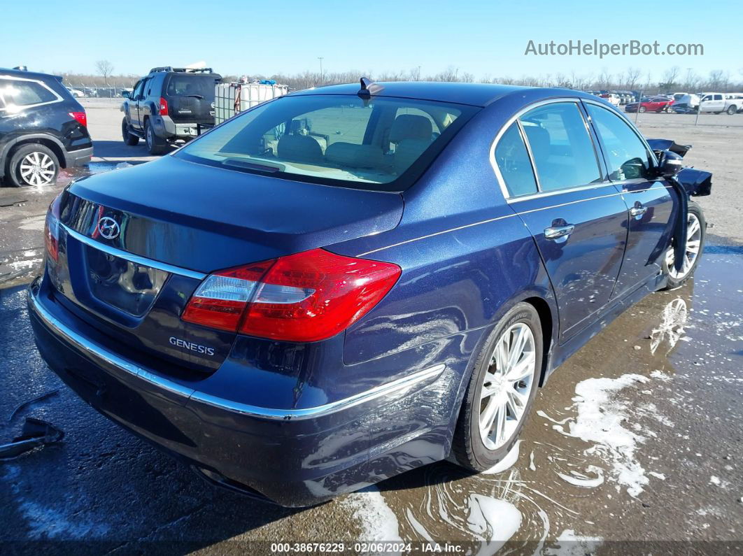 2013 Hyundai Genesis 3.8 Синий vin: KMHGC4DD0DU227841