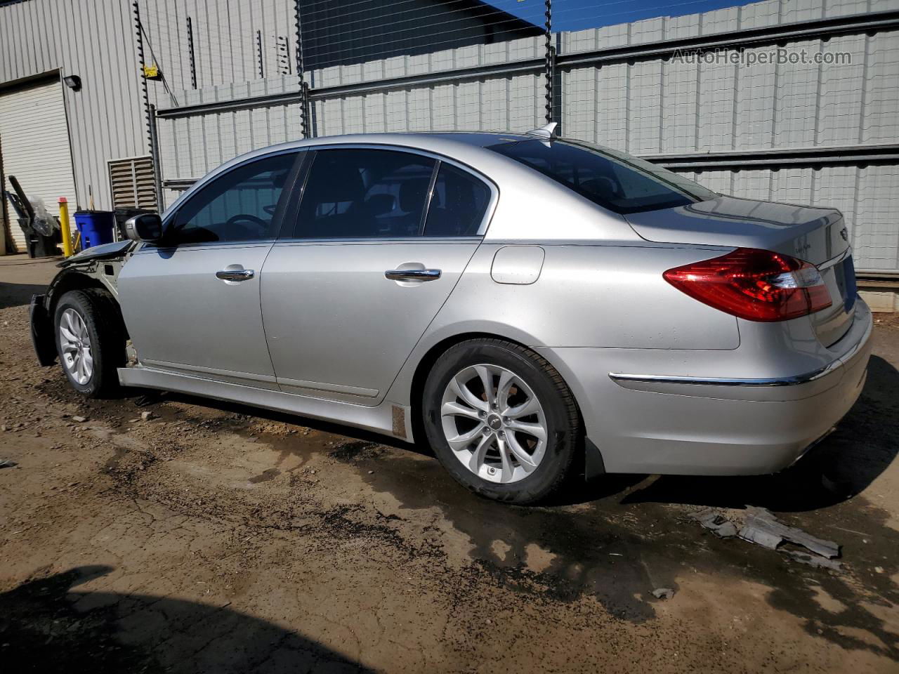 2013 Hyundai Genesis 3.8l Silver vin: KMHGC4DD0DU248513