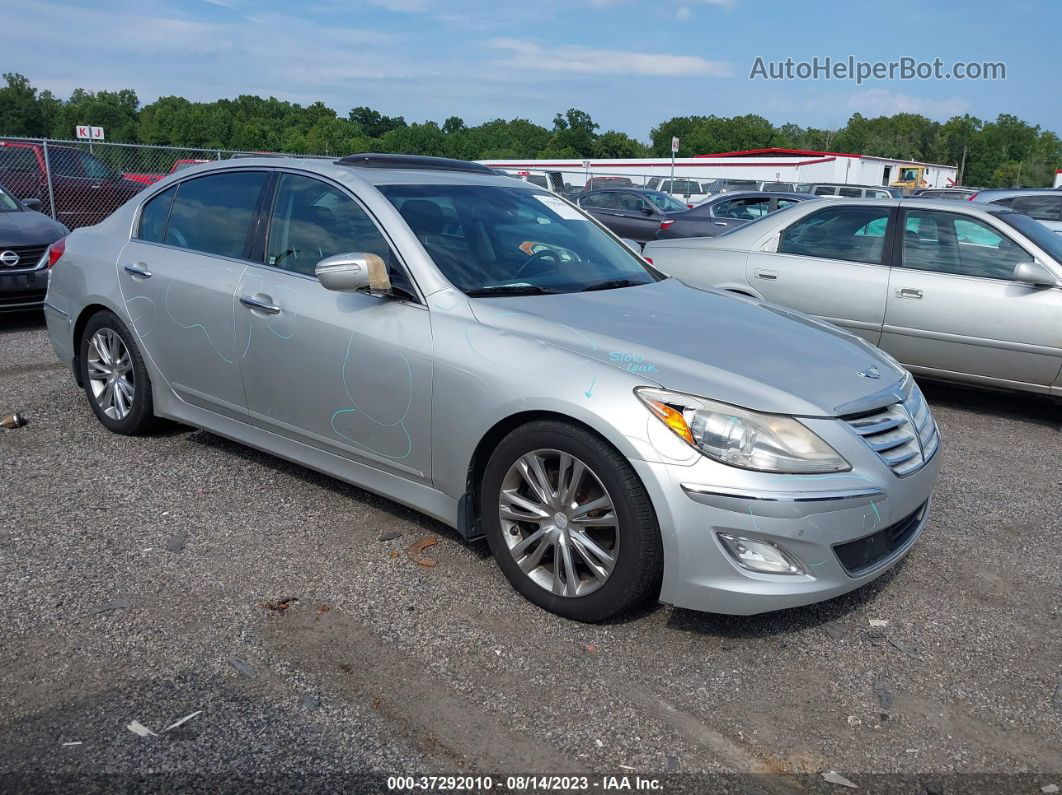 2013 Hyundai Genesis 3.8l Silver vin: KMHGC4DD1DU234202