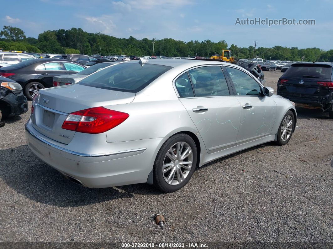 2013 Hyundai Genesis 3.8l Silver vin: KMHGC4DD1DU234202