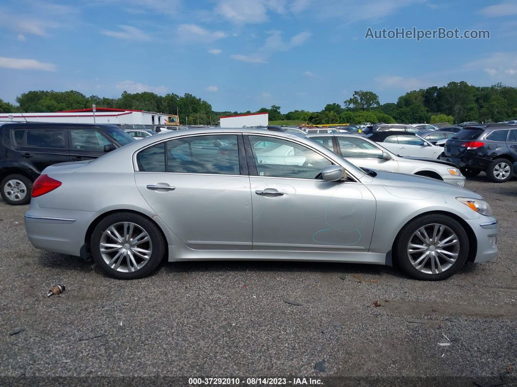 2013 Hyundai Genesis 3.8l Silver vin: KMHGC4DD1DU234202