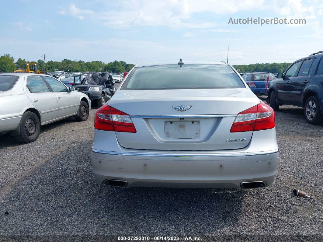 2013 Hyundai Genesis 3.8l Silver vin: KMHGC4DD1DU234202