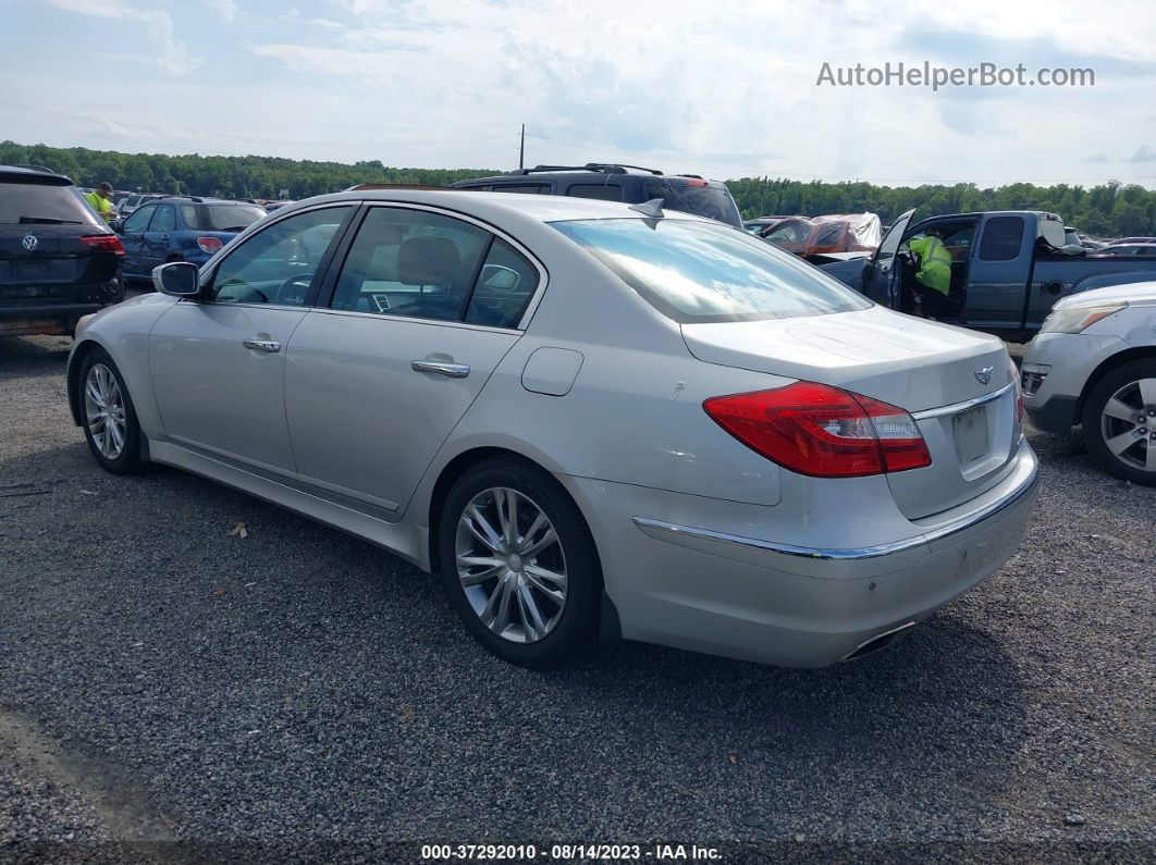 2013 Hyundai Genesis 3.8l Silver vin: KMHGC4DD1DU234202