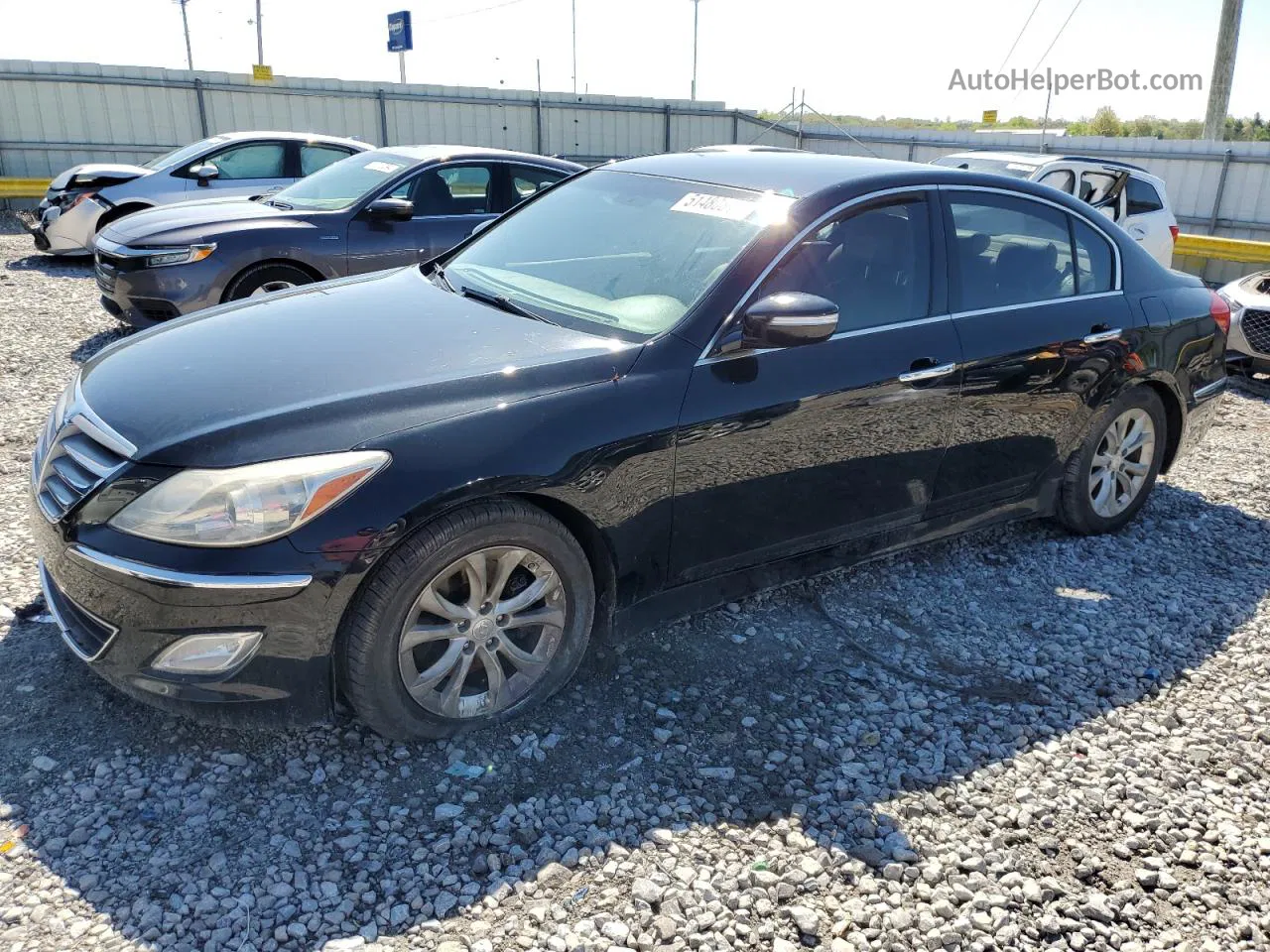 2013 Hyundai Genesis 3.8l Black vin: KMHGC4DD1DU240145