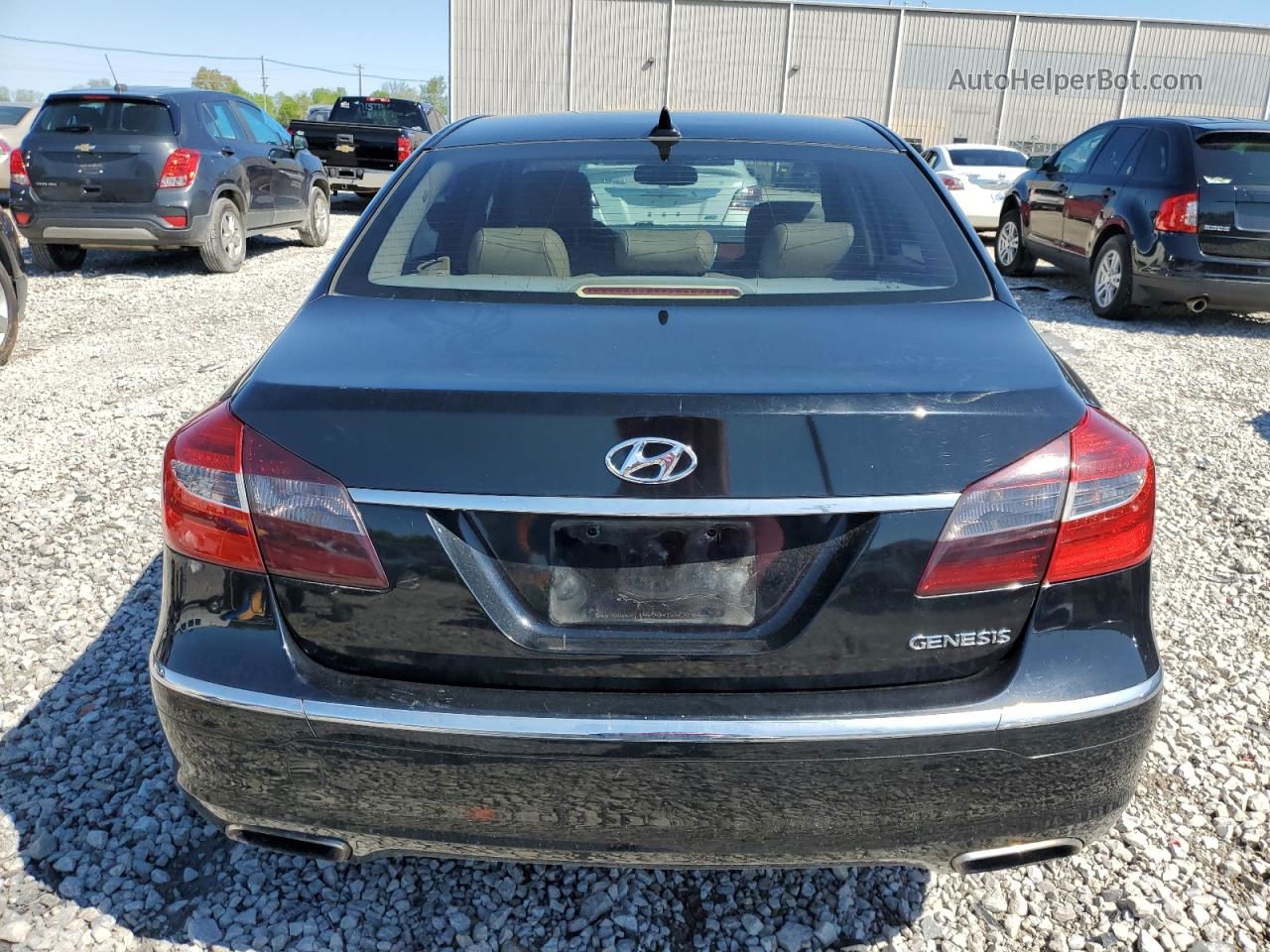 2013 Hyundai Genesis 3.8l Black vin: KMHGC4DD1DU240145