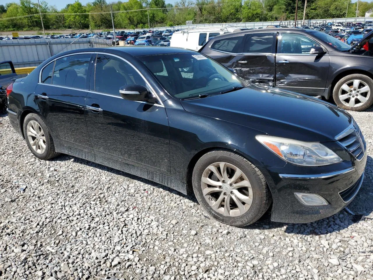 2013 Hyundai Genesis 3.8l Black vin: KMHGC4DD1DU240145