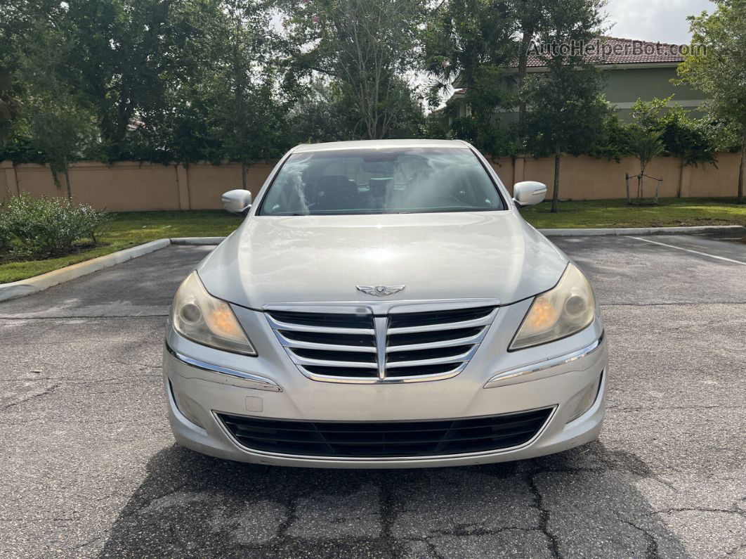 2013 Hyundai Genesis 3.8l Silver vin: KMHGC4DD1DU242137