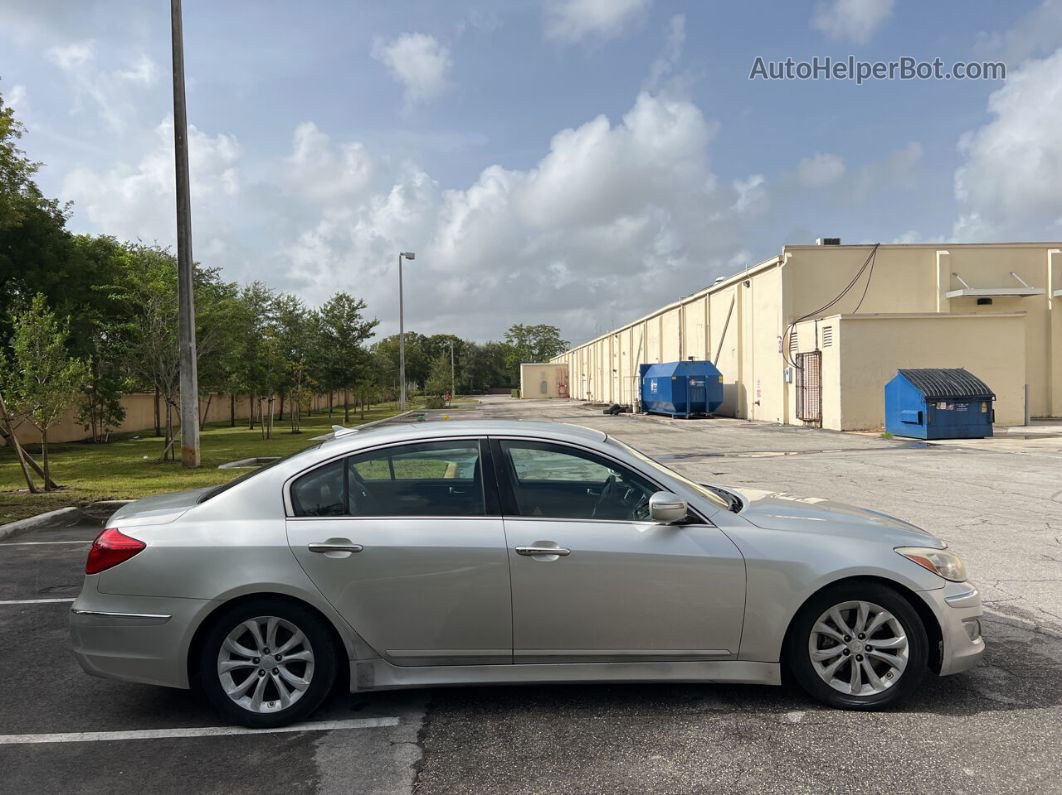 2013 Hyundai Genesis 3.8l Silver vin: KMHGC4DD1DU242137