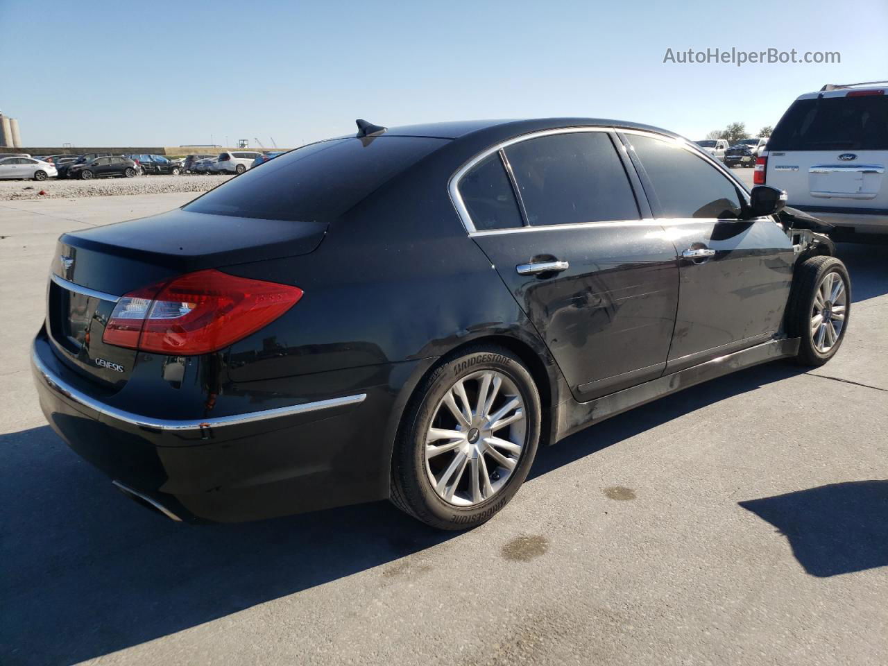 2013 Hyundai Genesis 3.8l Black vin: KMHGC4DD1DU242865