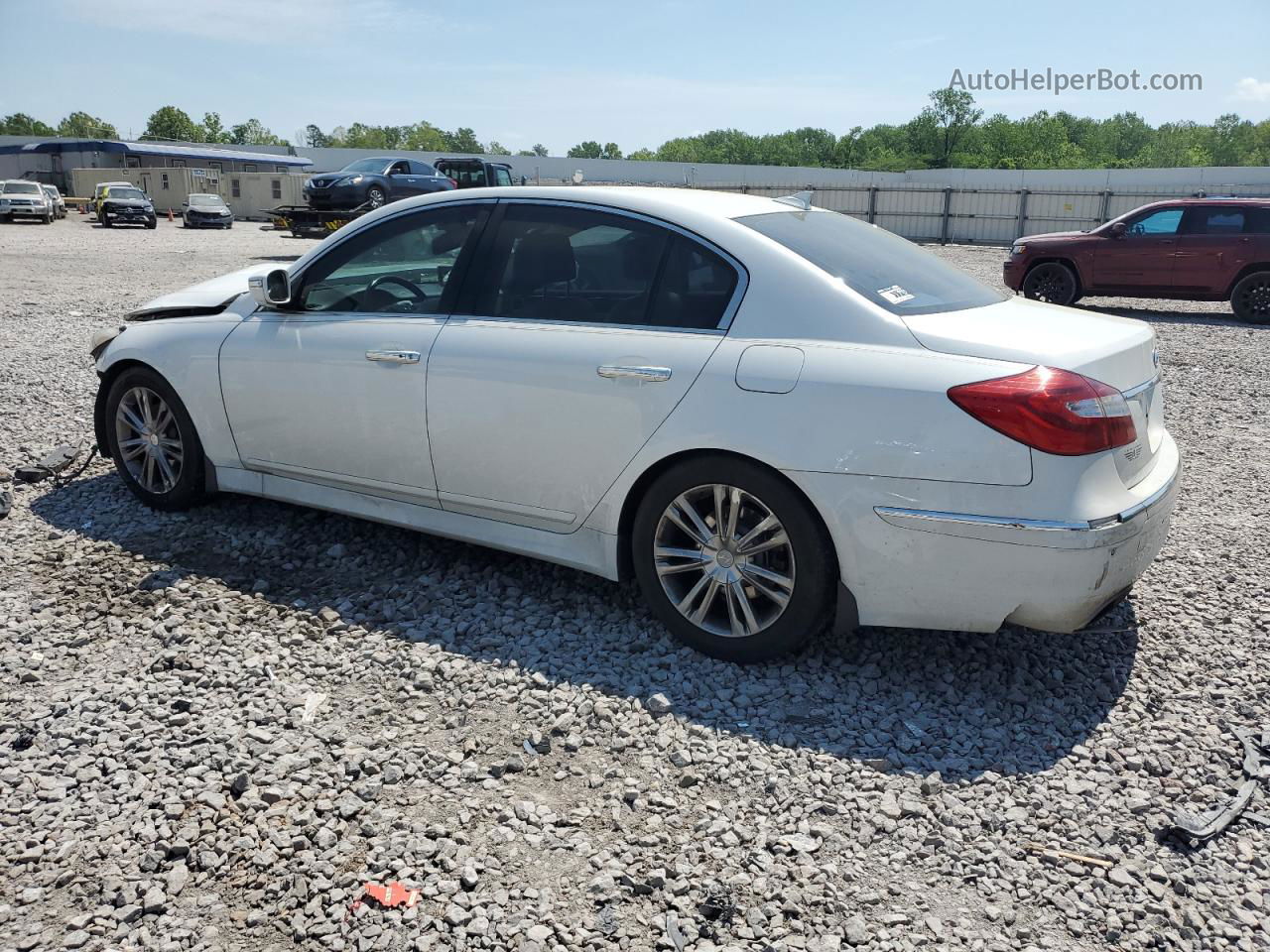 2013 Hyundai Genesis 3.8l White vin: KMHGC4DD1DU247564