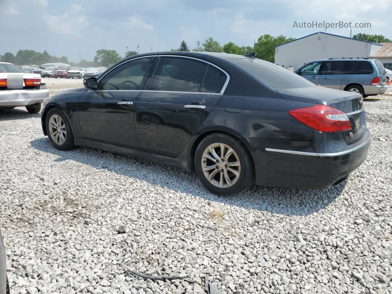 2013 Hyundai Genesis 3.8l Черный vin: KMHGC4DD2DU244463