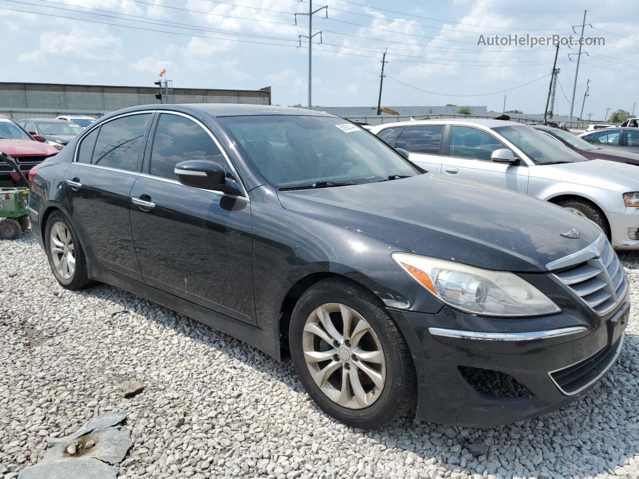 2013 Hyundai Genesis 3.8l Black vin: KMHGC4DD2DU244463