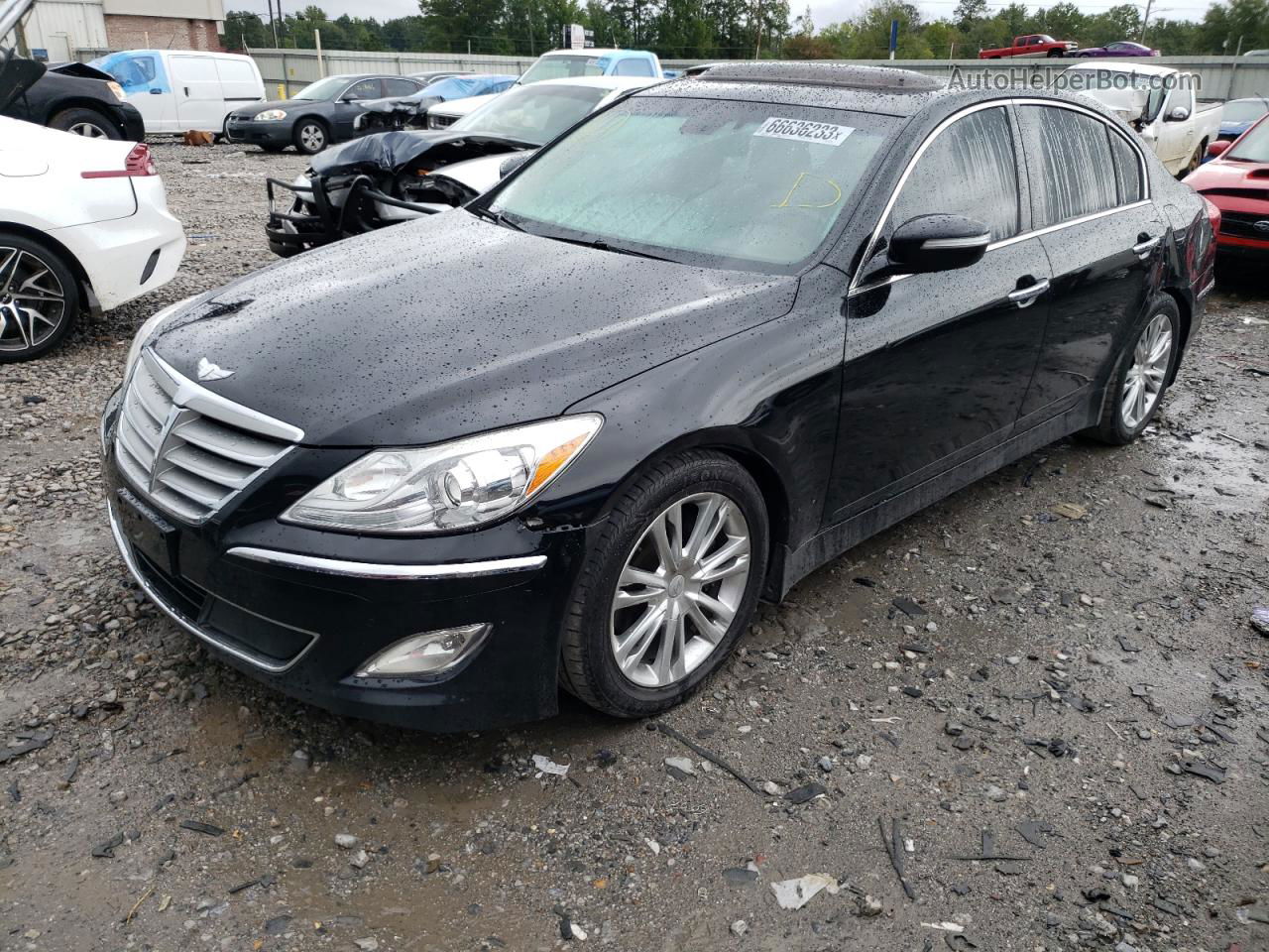 2013 Hyundai Genesis 3.8l Black vin: KMHGC4DD2DU247380