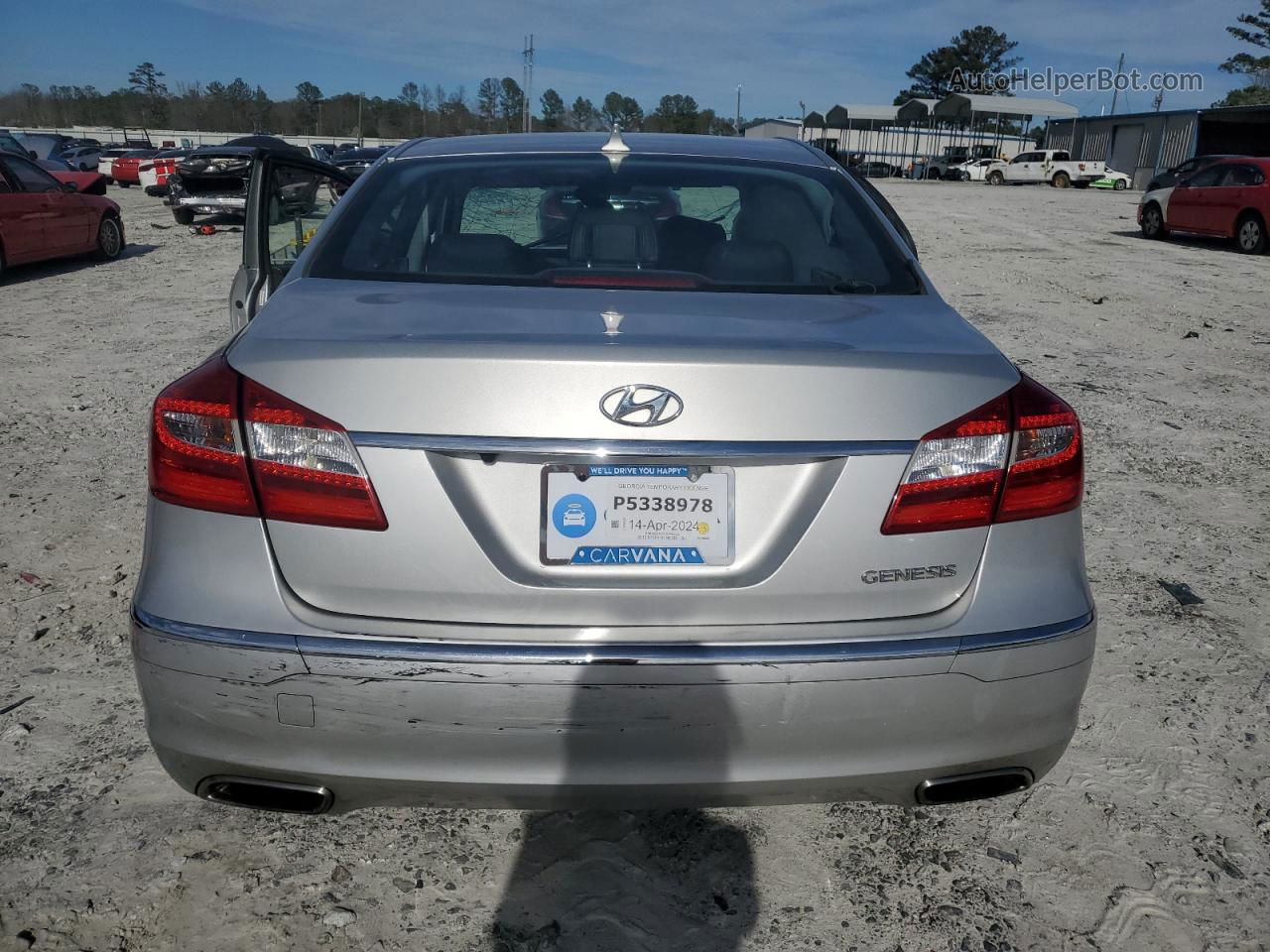 2013 Hyundai Genesis 3.8l Silver vin: KMHGC4DD2DU248335