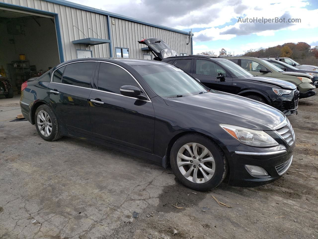 2013 Hyundai Genesis 3.8l Black vin: KMHGC4DD2DU255088