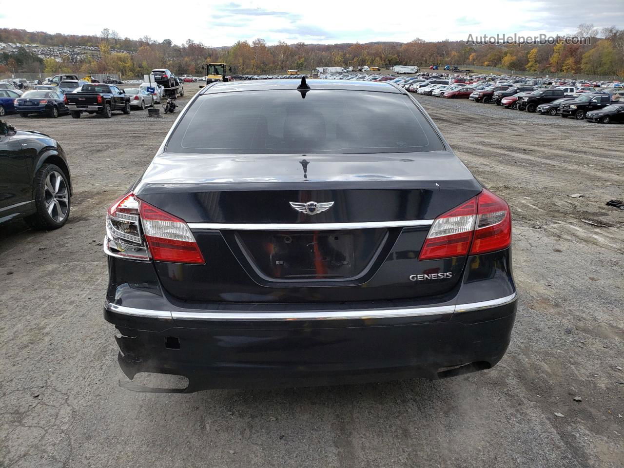 2013 Hyundai Genesis 3.8l Black vin: KMHGC4DD2DU255088