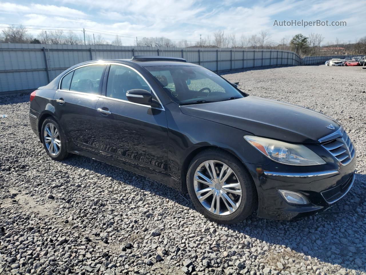 2013 Hyundai Genesis 3.8l Черный vin: KMHGC4DD3DU224920