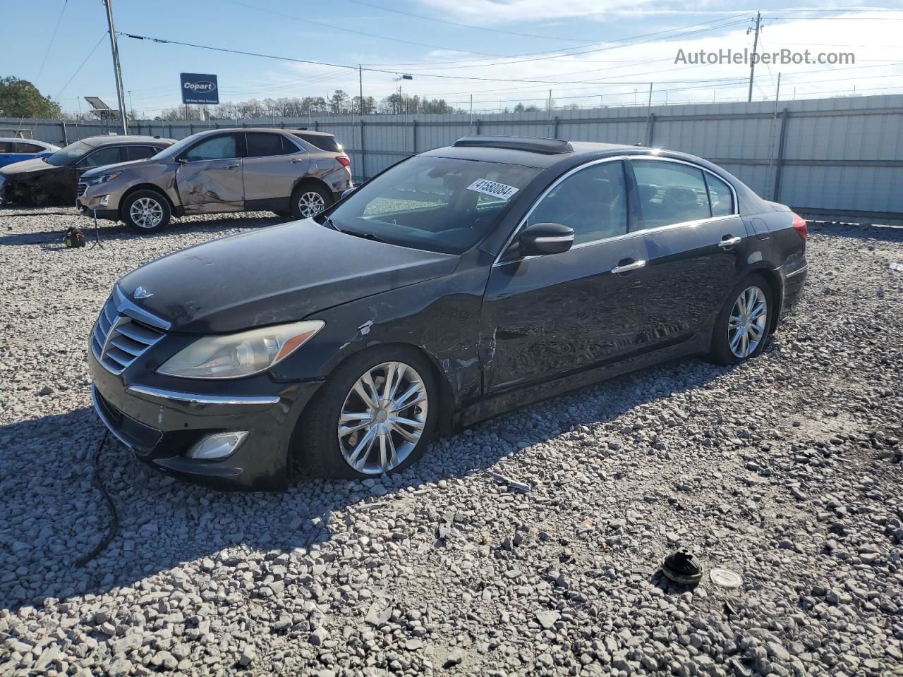 2013 Hyundai Genesis 3.8l Black vin: KMHGC4DD3DU224920