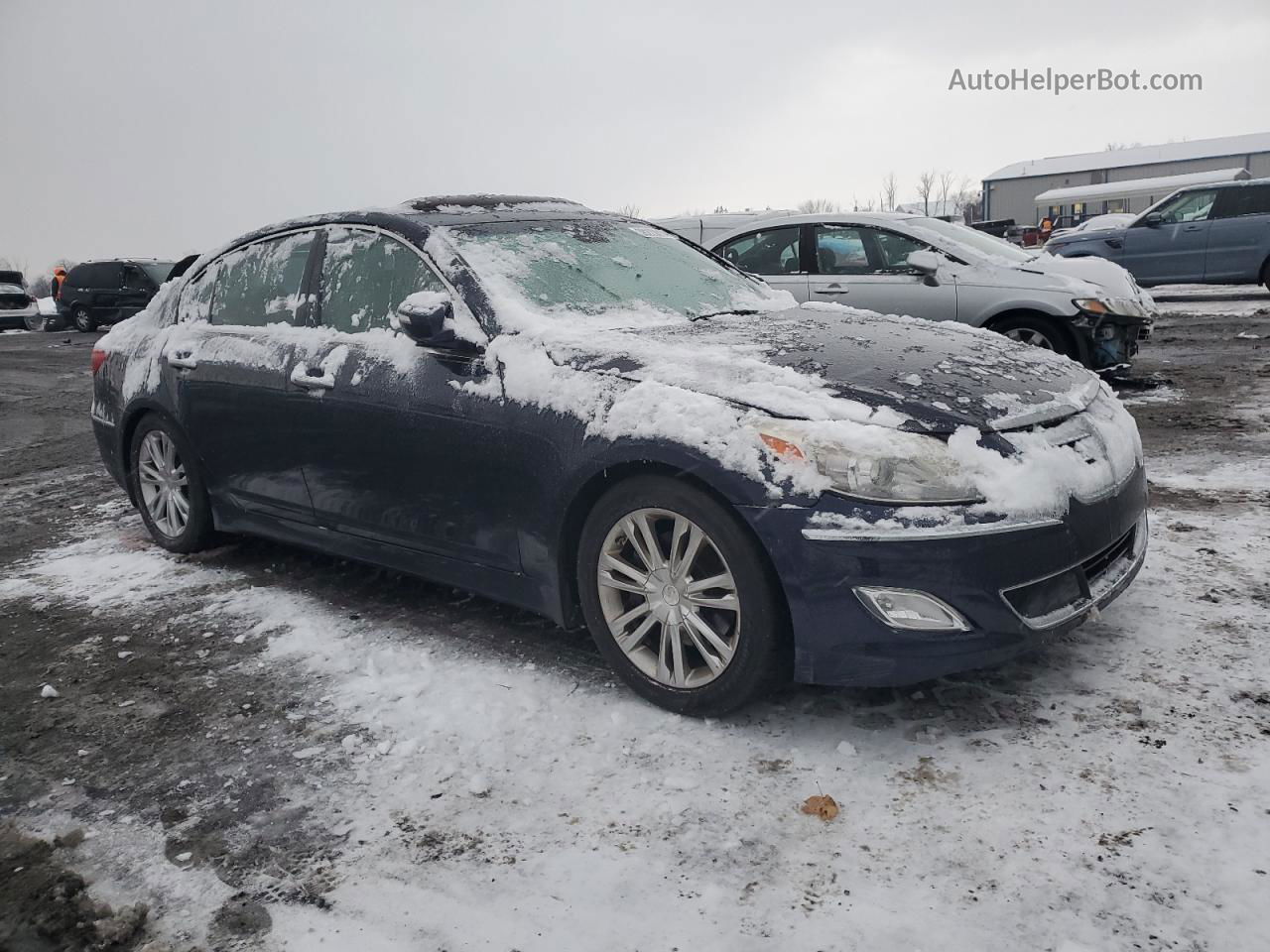 2013 Hyundai Genesis 3.8l Синий vin: KMHGC4DD3DU230507