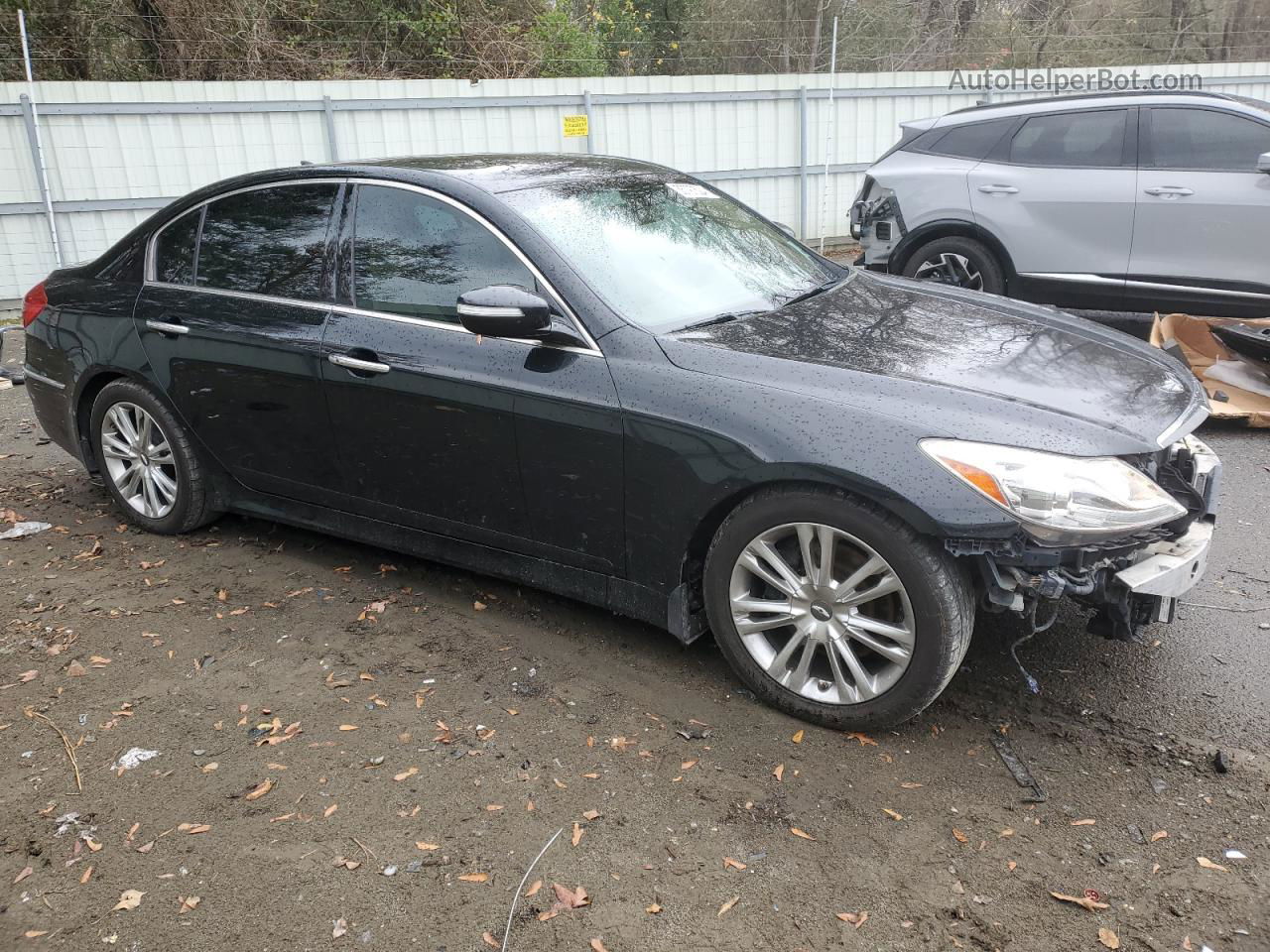 2013 Hyundai Genesis 3.8l Black vin: KMHGC4DD3DU253964