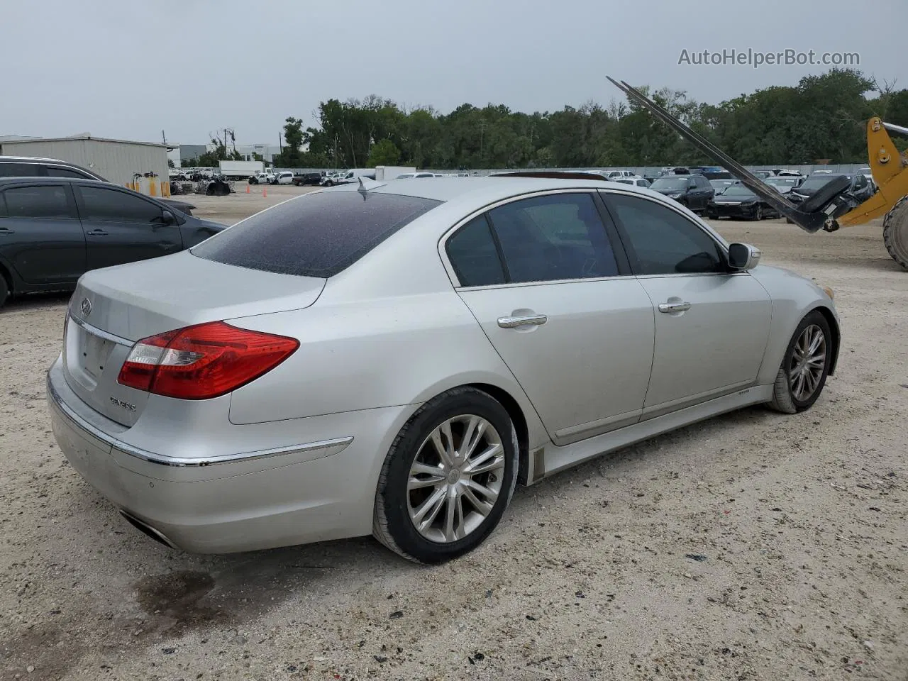 2013 Hyundai Genesis 3.8l Silver vin: KMHGC4DD4DU221816