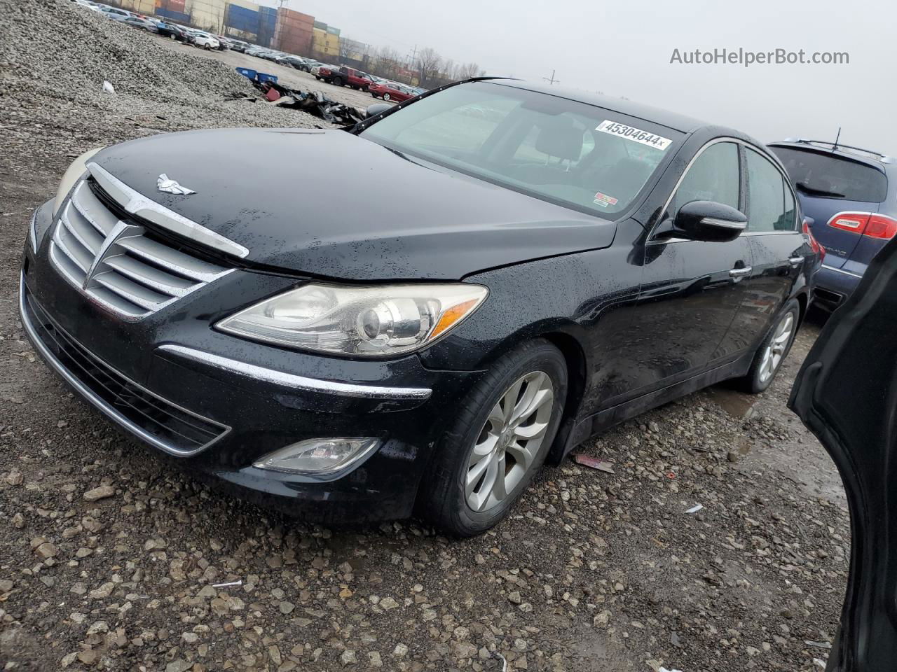 2013 Hyundai Genesis 3.8l Черный vin: KMHGC4DD4DU223808