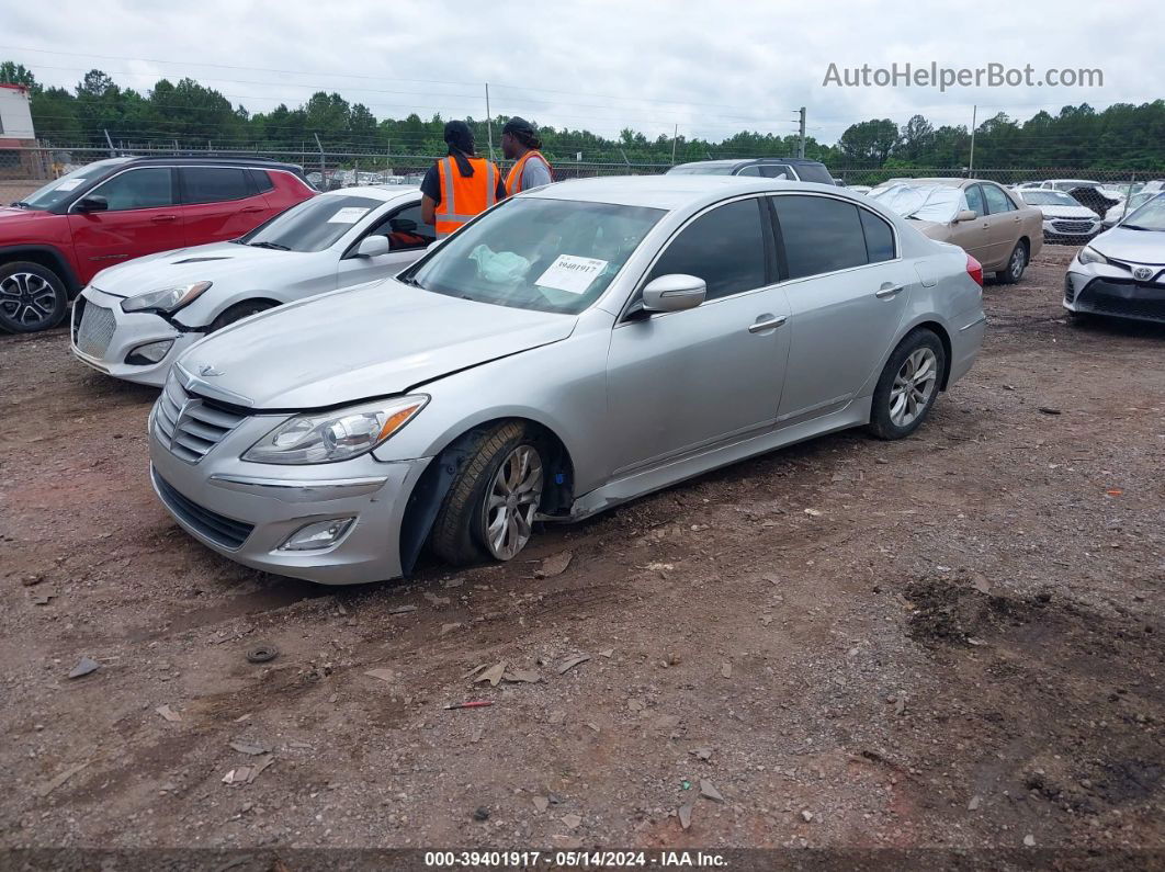 2013 Hyundai Genesis 3.8 Silver vin: KMHGC4DD4DU232525