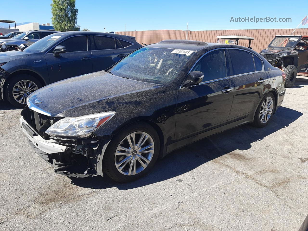 2013 Hyundai Genesis 3.8l Черный vin: KMHGC4DD4DU237272