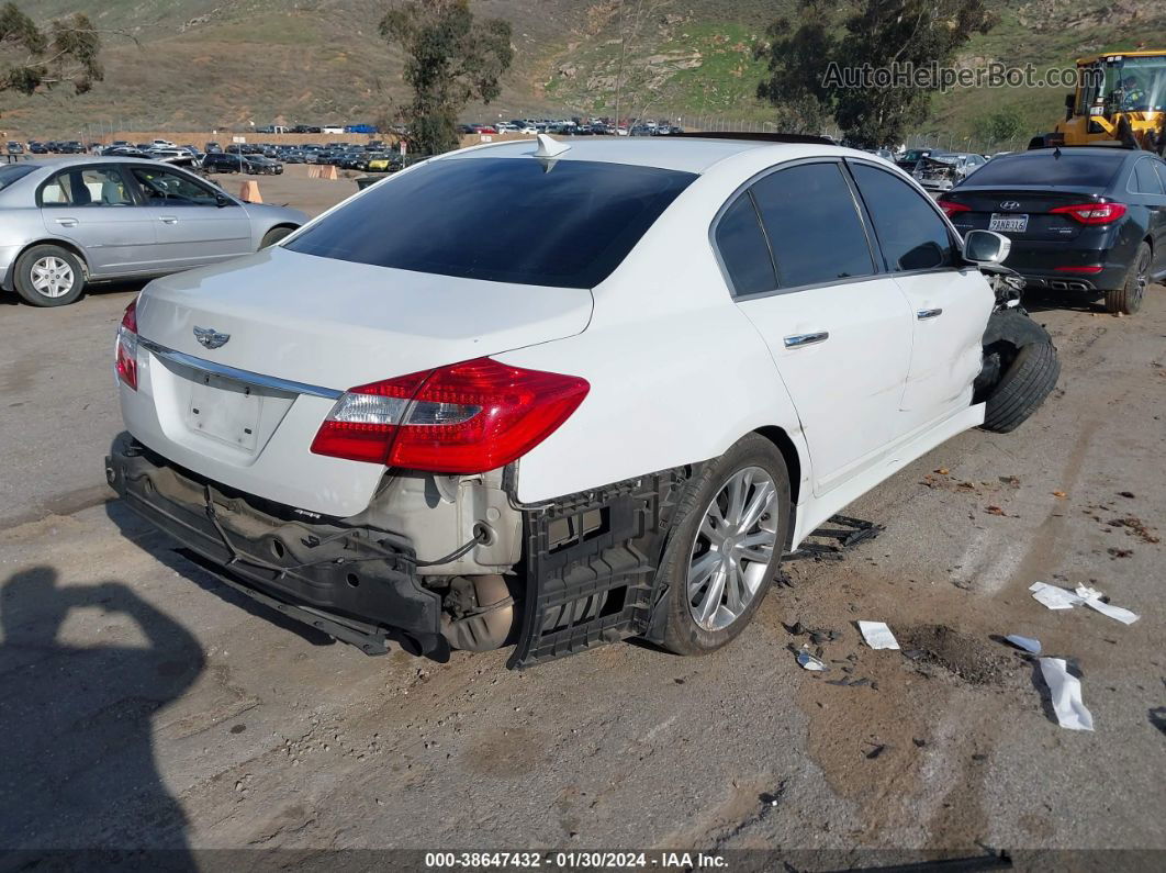 2013 Hyundai Genesis 3.8 White vin: KMHGC4DD4DU240642