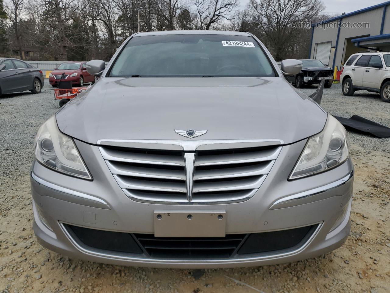 2013 Hyundai Genesis 3.8l Silver vin: KMHGC4DD4DU248708