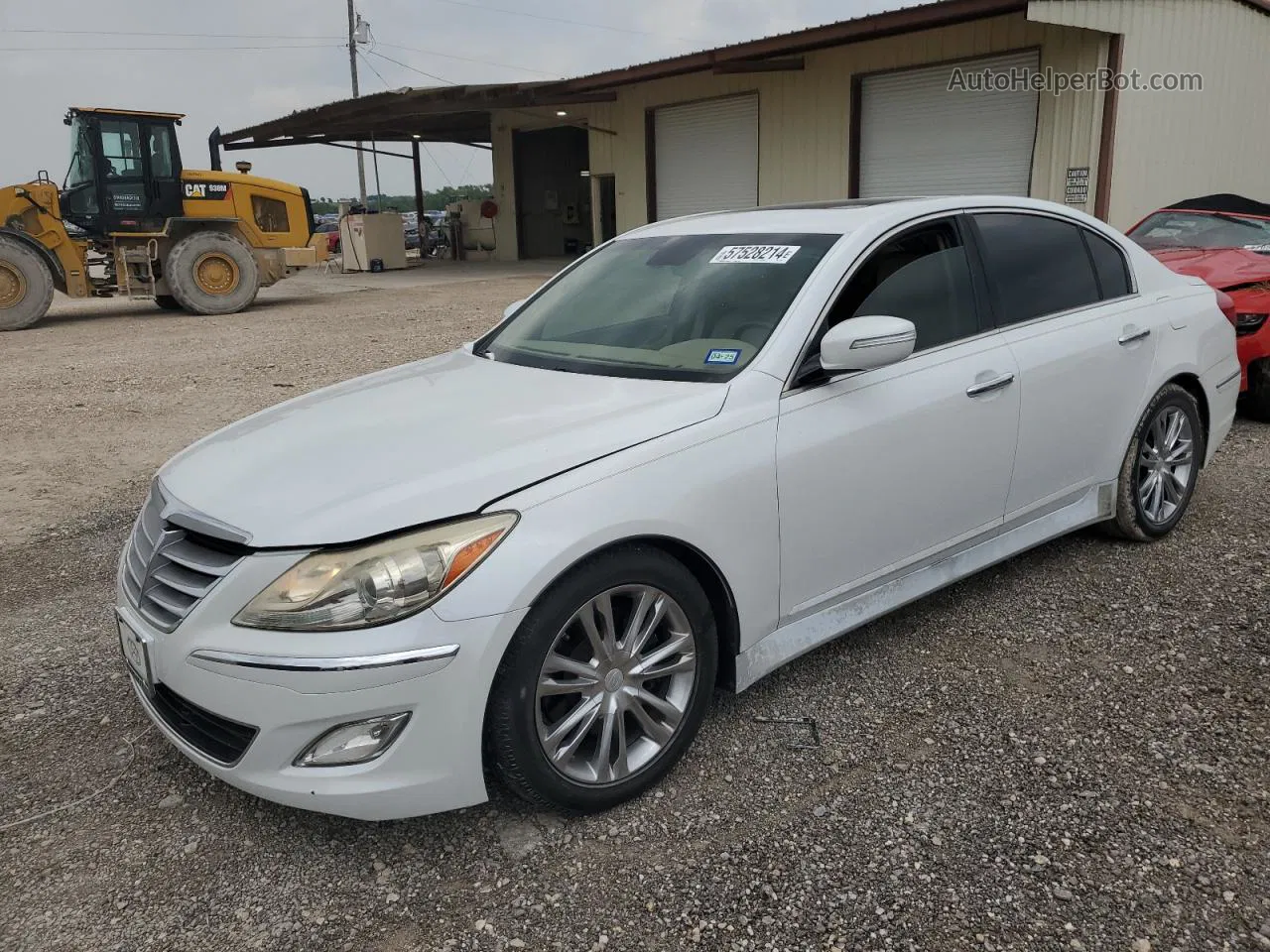 2013 Hyundai Genesis 3.8l White vin: KMHGC4DD4DU253990