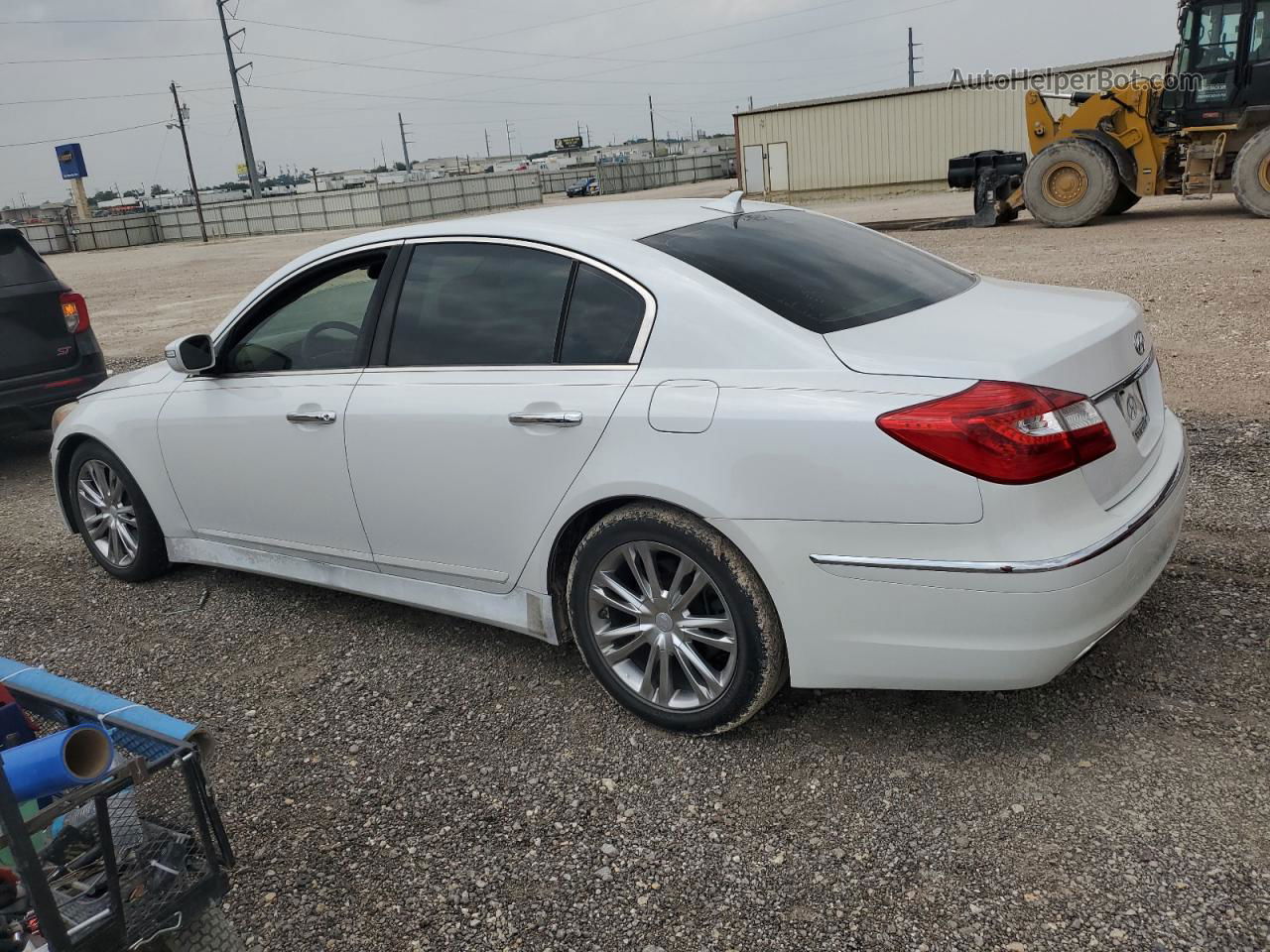 2013 Hyundai Genesis 3.8l White vin: KMHGC4DD4DU253990