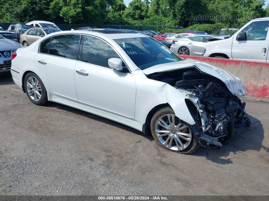 2013 Hyundai Genesis 3.8 White vin: KMHGC4DD4DU254489