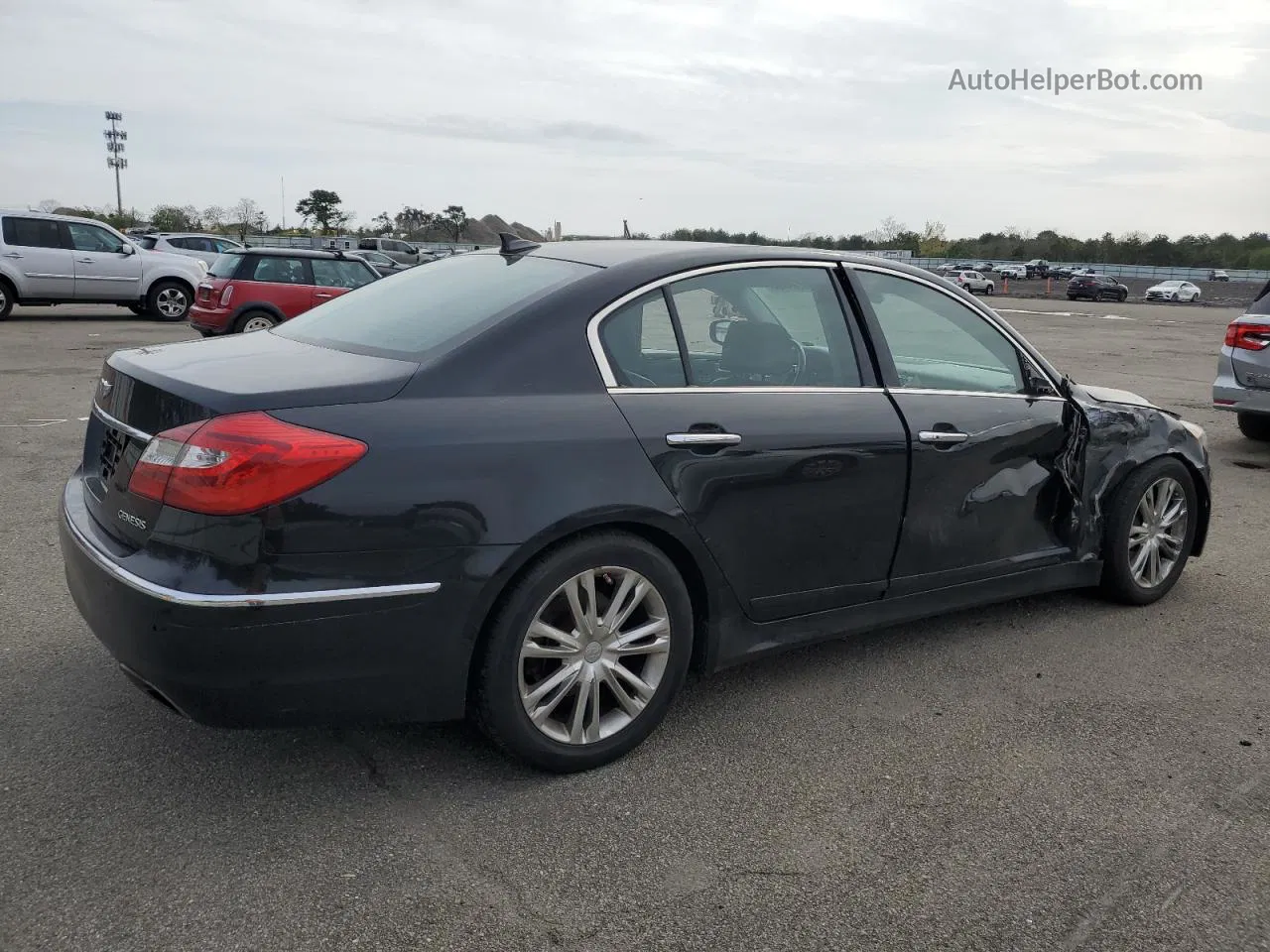 2013 Hyundai Genesis 3.8l Черный vin: KMHGC4DD4DU257005