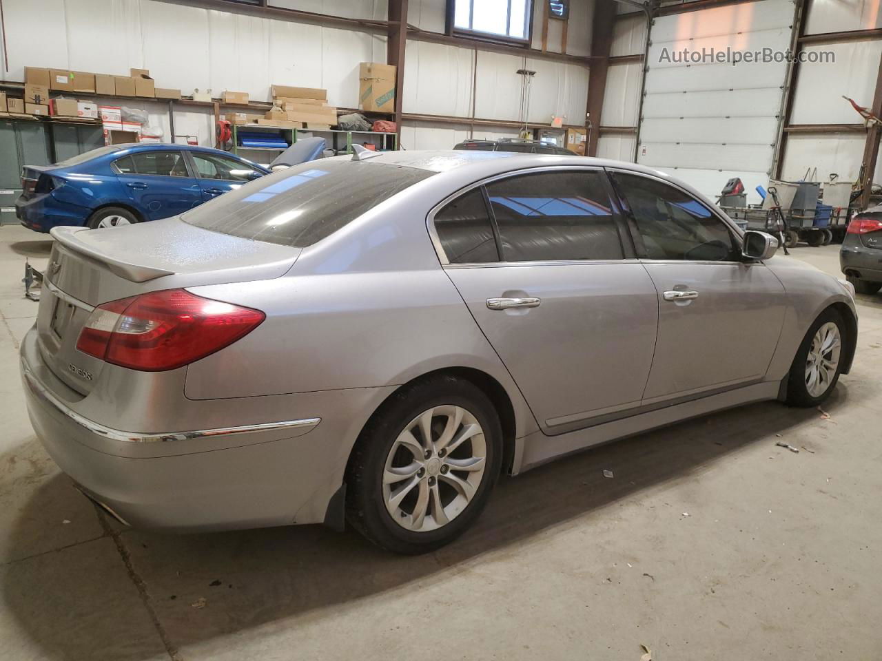 2013 Hyundai Genesis 3.8l Silver vin: KMHGC4DD5DU220304