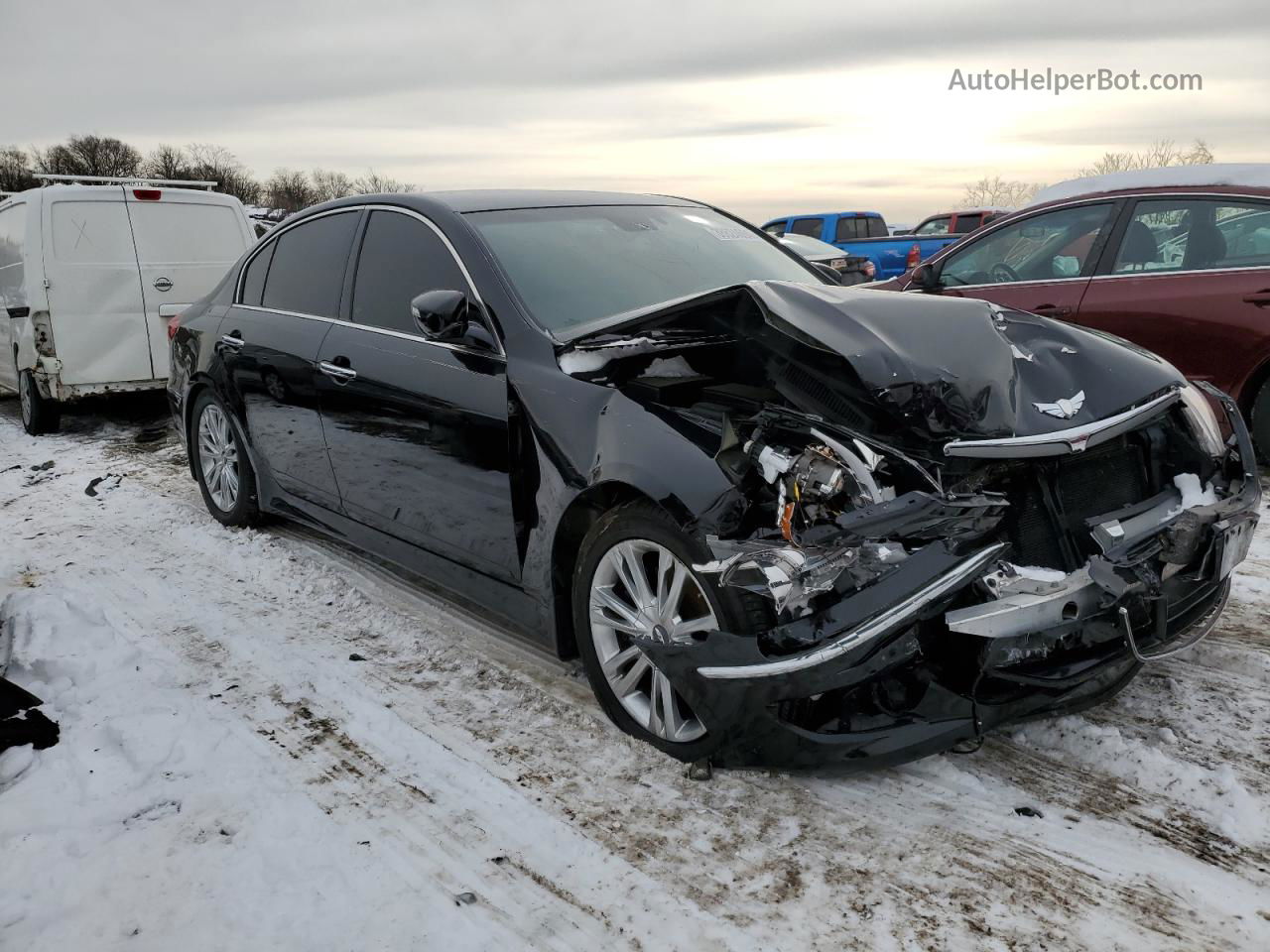 2013 Hyundai Genesis 3.8l Black vin: KMHGC4DD5DU220996