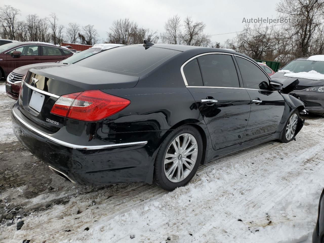 2013 Hyundai Genesis 3.8l Black vin: KMHGC4DD5DU220996