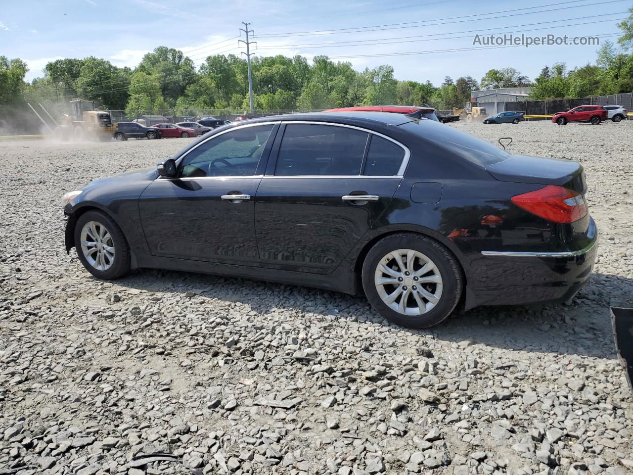 2013 Hyundai Genesis 3.8l Черный vin: KMHGC4DD5DU225146