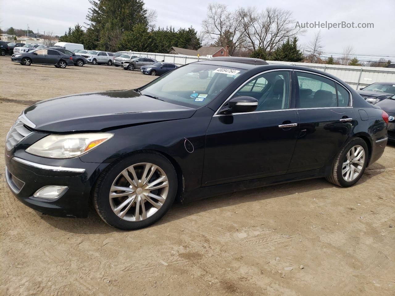 2013 Hyundai Genesis 3.8l Black vin: KMHGC4DD5DU252248