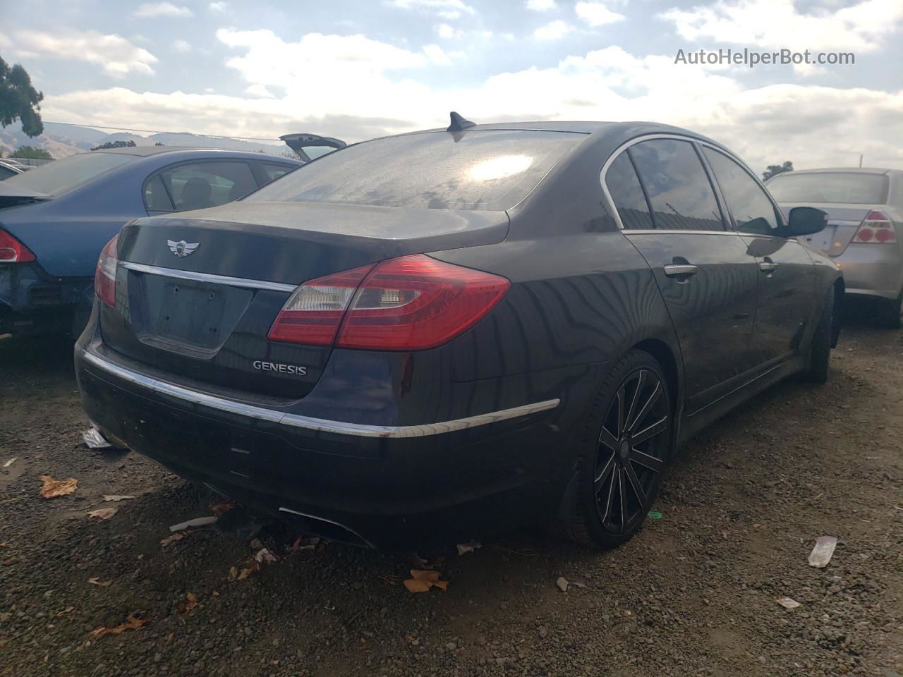 2013 Hyundai Genesis 3.8l Черный vin: KMHGC4DD5DU253853