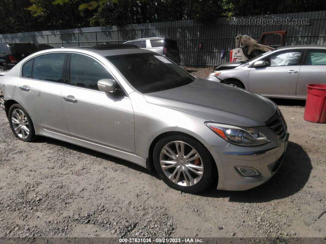 2013 Hyundai Genesis 3.8 Silver vin: KMHGC4DD5DU256882