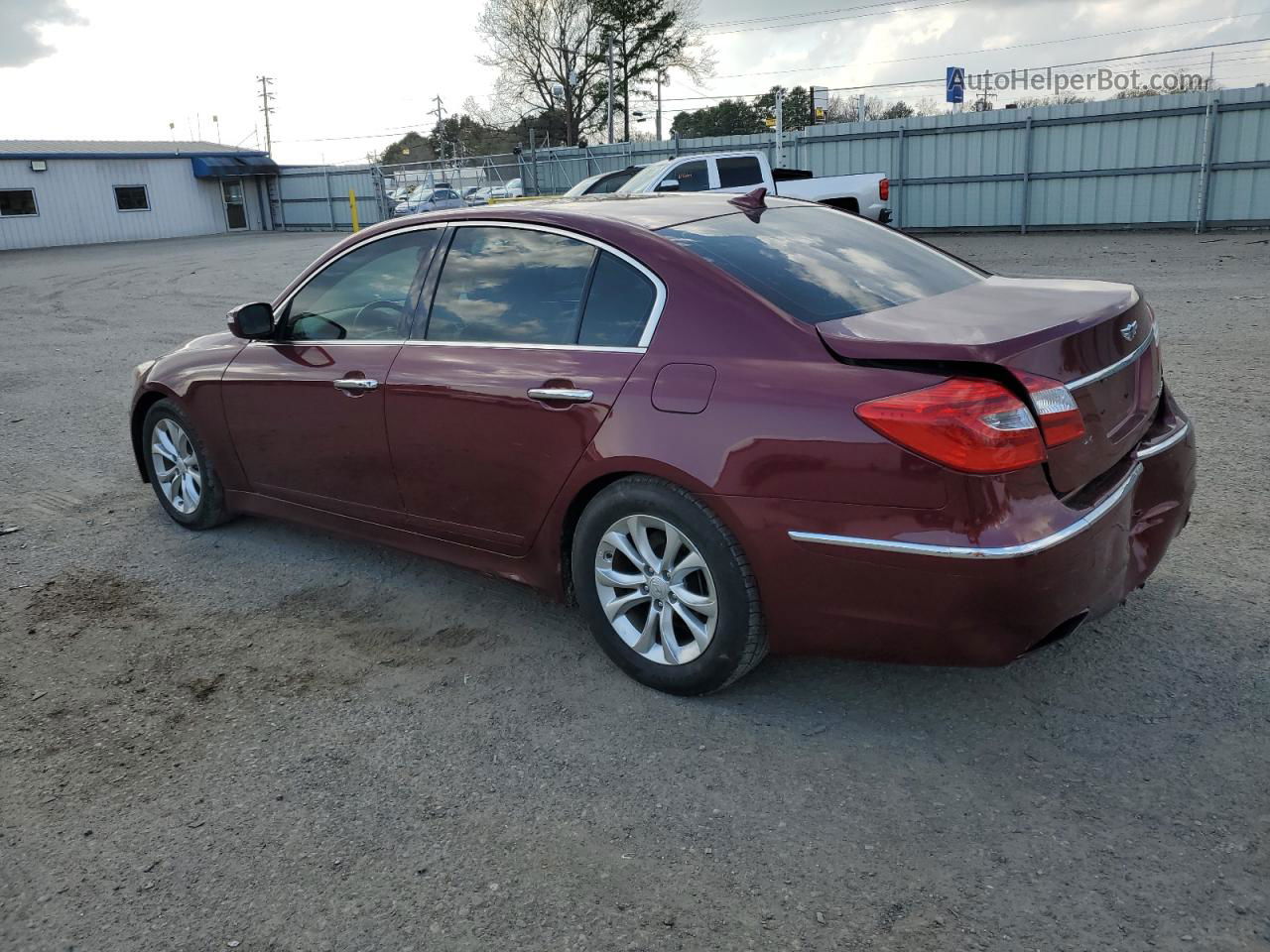 2013 Hyundai Genesis 3.8l Burgundy vin: KMHGC4DD6DU219629