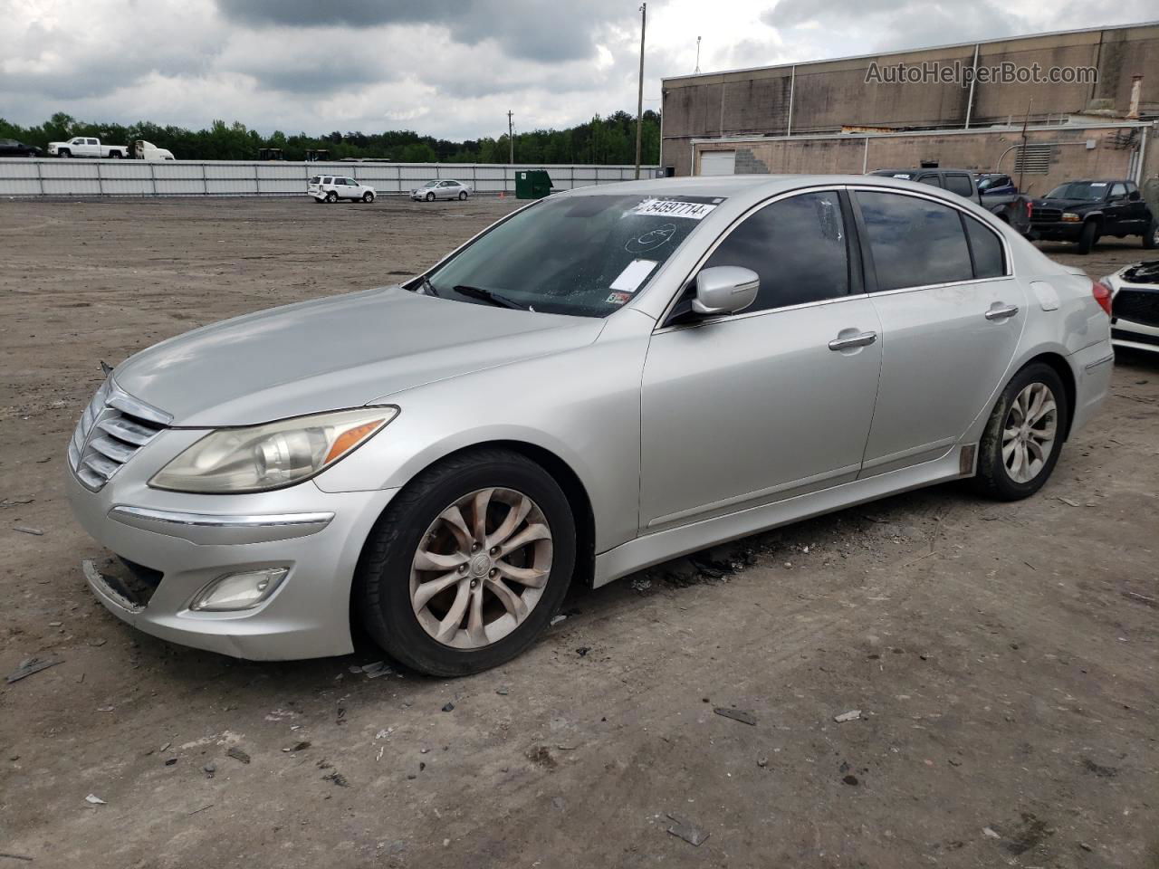 2013 Hyundai Genesis 3.8l Silver vin: KMHGC4DD6DU220148